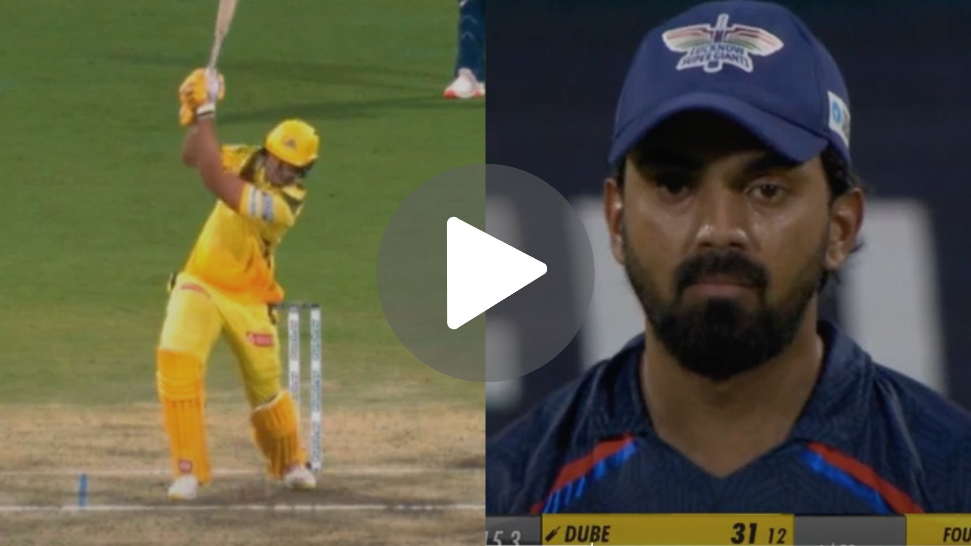 [Watch] 6, 6, 6! Shivam Dube's Onslaught On Yash Thakur Leaves KL Rahul Shell-Shocked