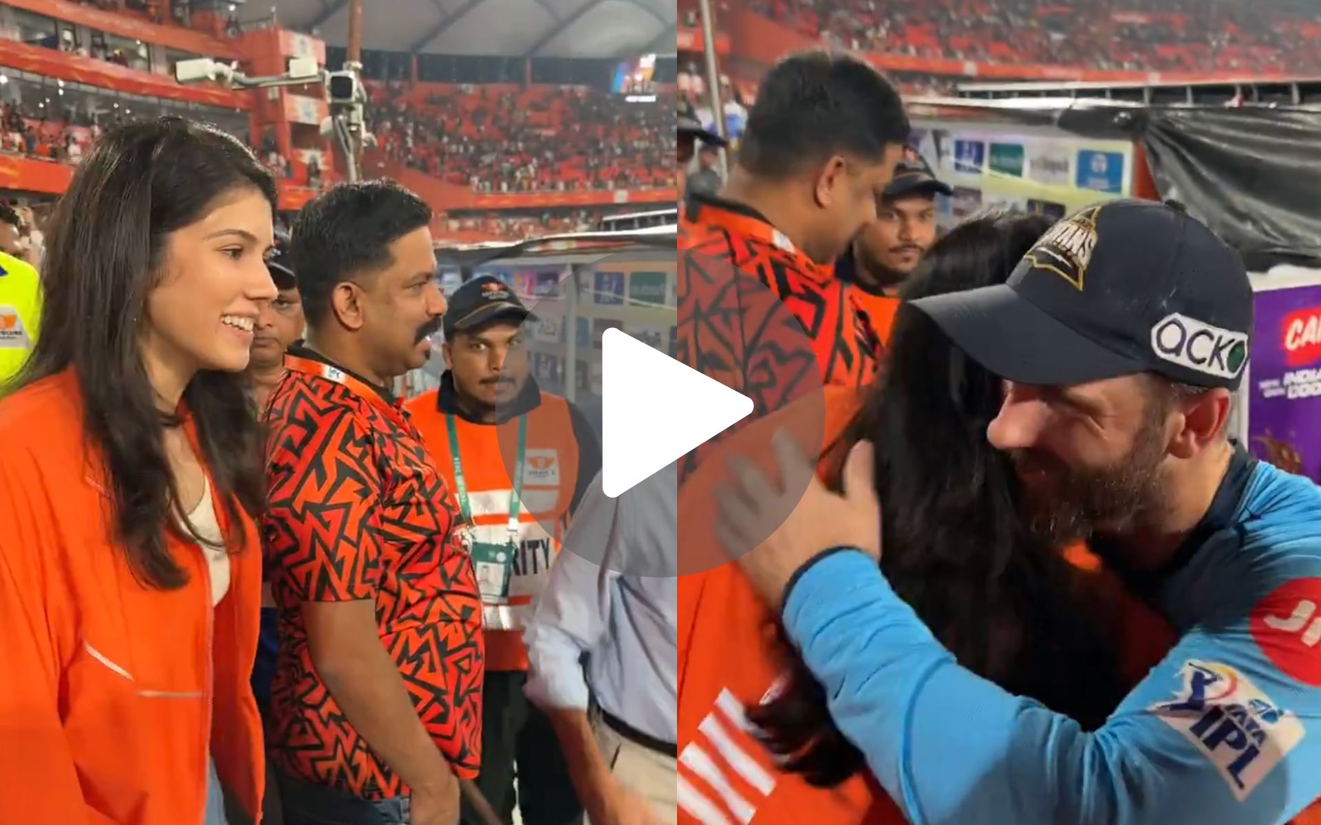 [Watch] Ex-Friends Reunited! Kavya Maran, Williamson Share 'Cozy Hug' After SRH vs GT Washout