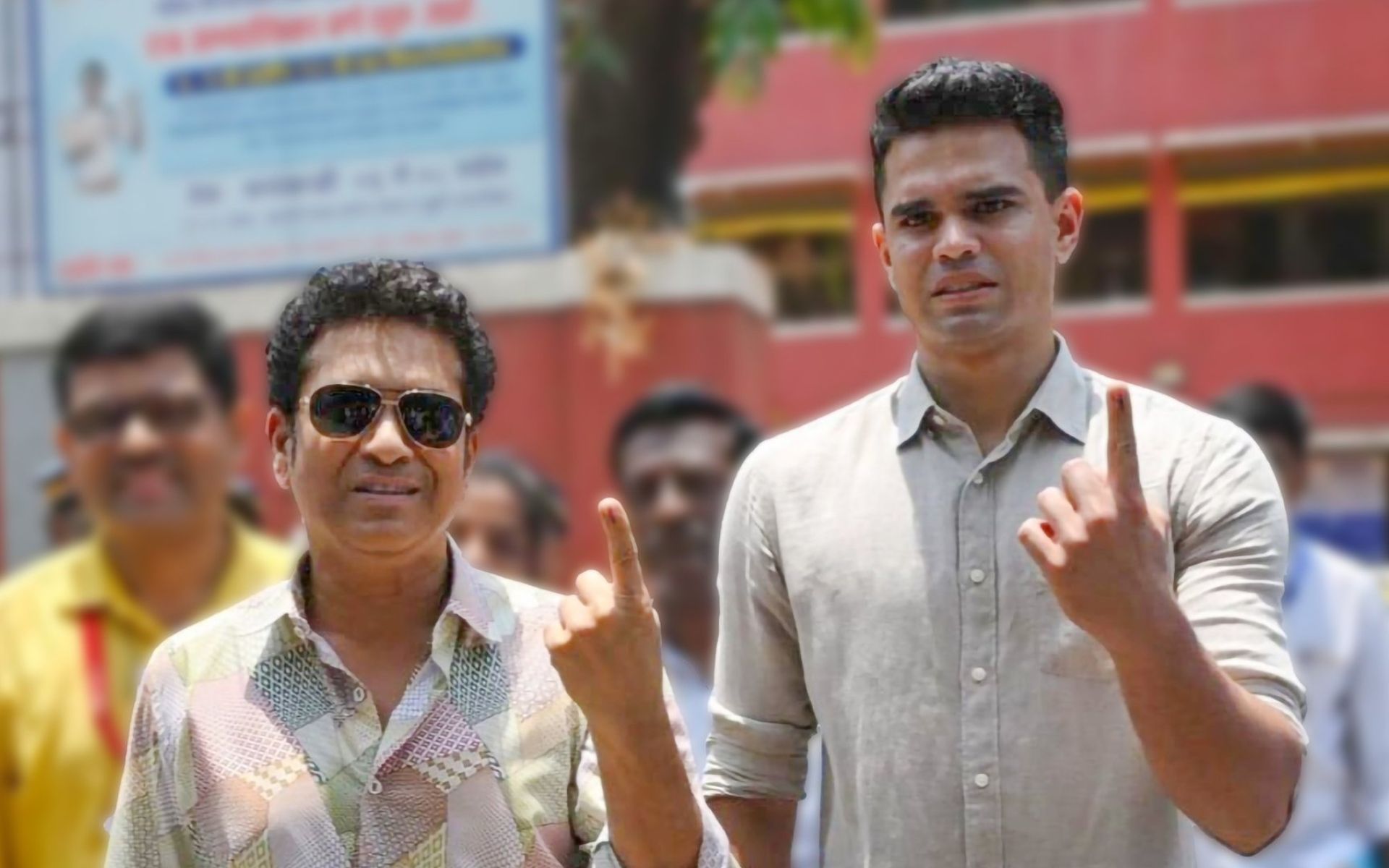 Sachin Tendulkar, Son Arjun Show Off Inked Finger After Casting Vote In Lok Sabha Election