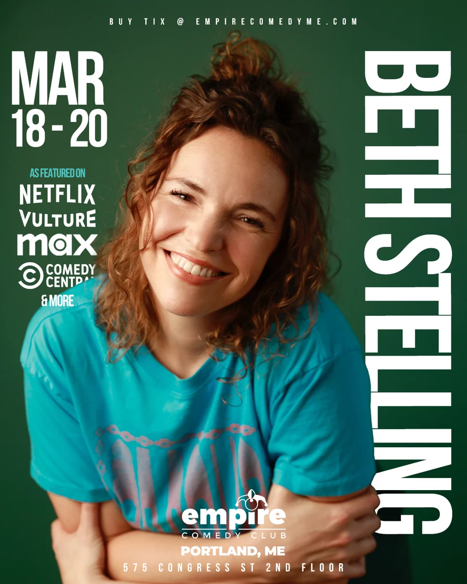 Promotional poster for Beth Stelling at Empire Comedy Club