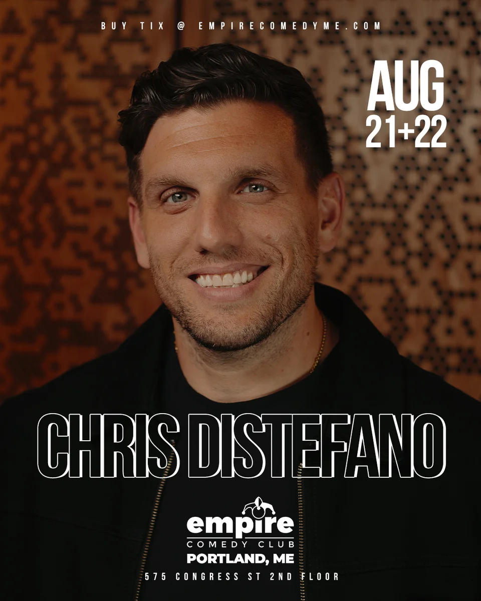 Promotional poster for Chris Distefano at Empire Comedy Club