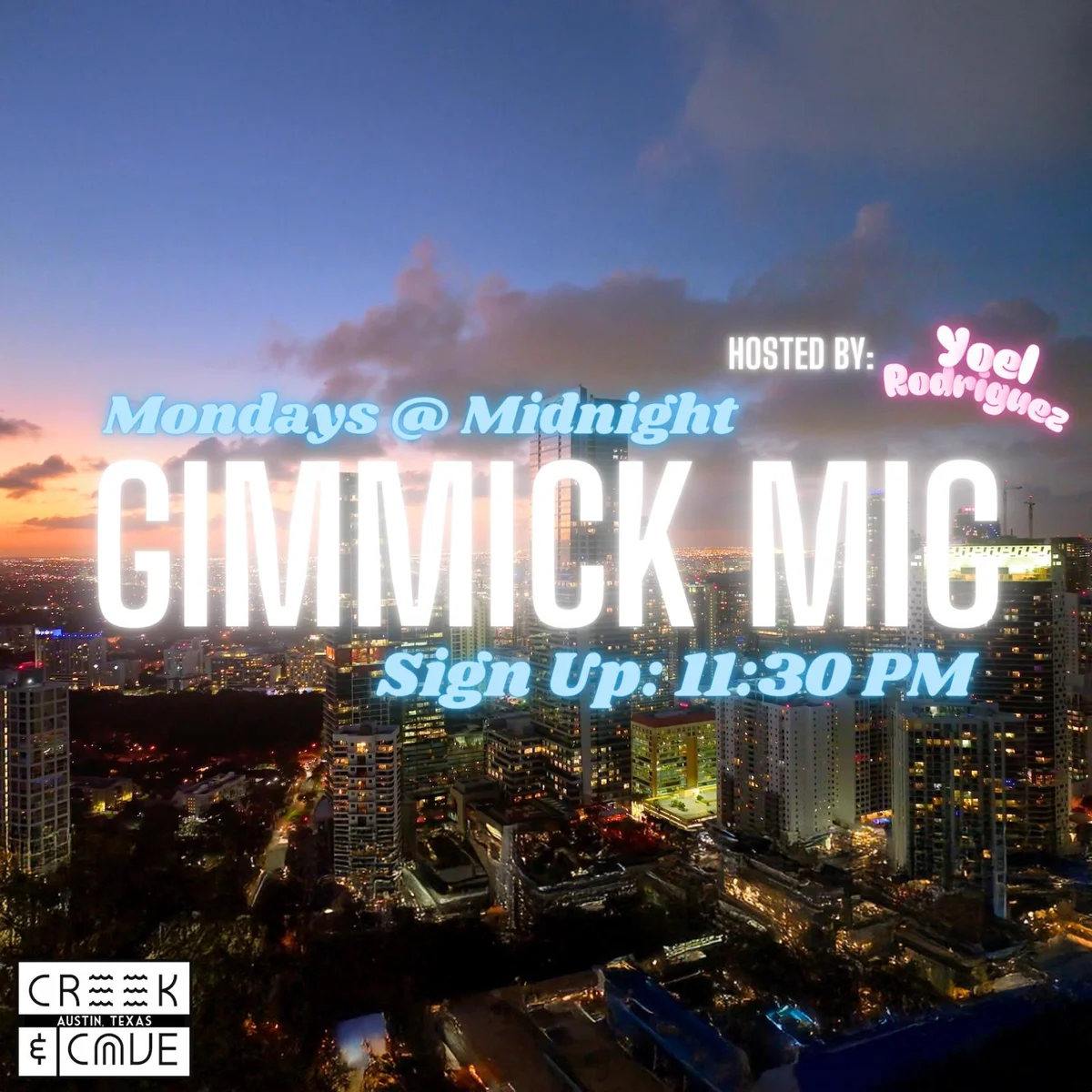 Event artwork for Monday Night Gimmick Mic