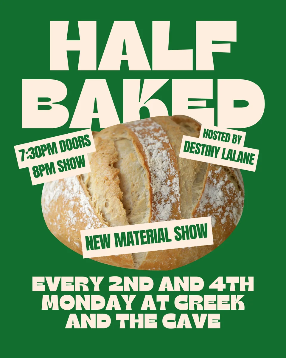 Promotional artwork for HALF BAKED.
