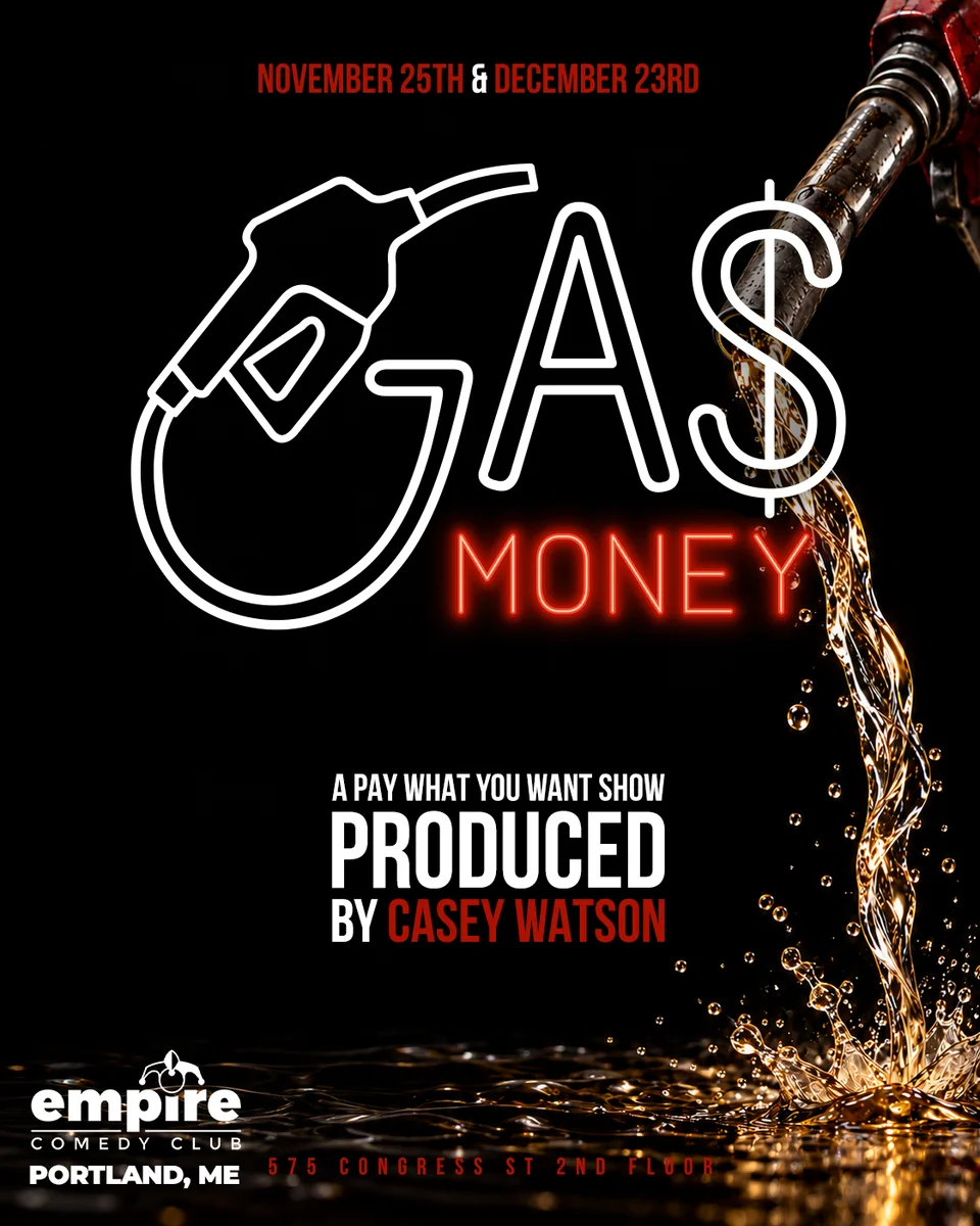 Promotional poster for GA$ Money at Empire Comedy Club