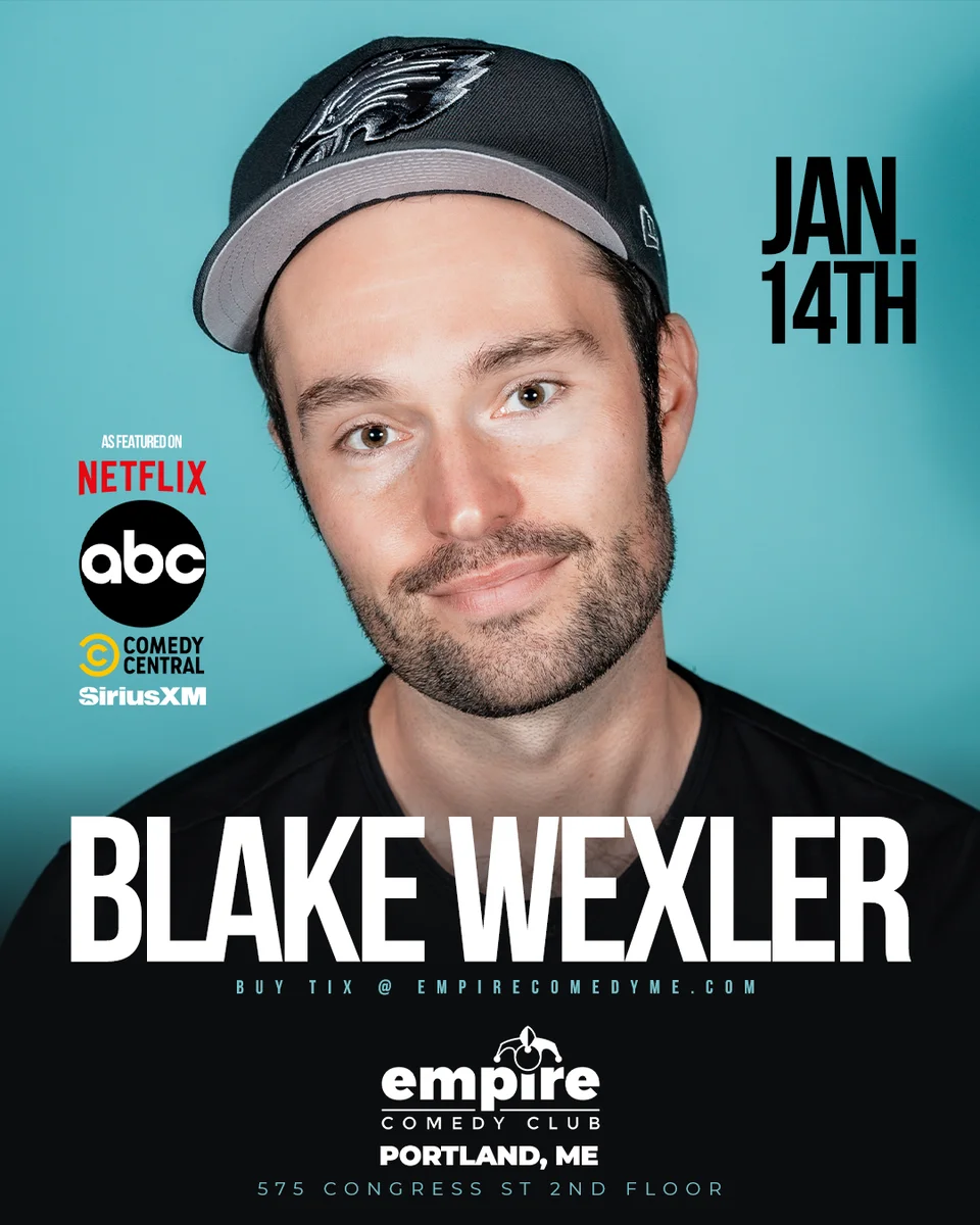 Promotional poster for Blake Wexler at Empire Comedy Club