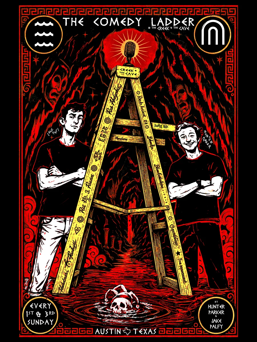 Promotional artwork for The Comedy Ladder.