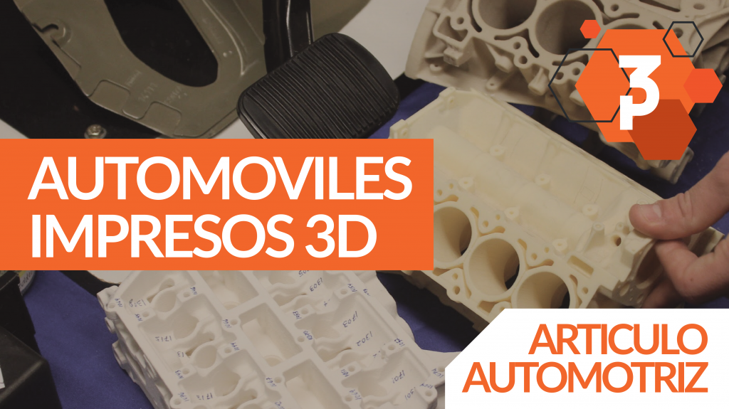 Bloques de motor y componentes automotrices impresos en 3D, portada del artículo sobre autos impresos