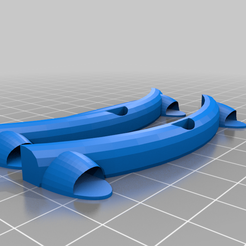 Modelo azul dividido en partes para imprimirlas por separado con menos soportes