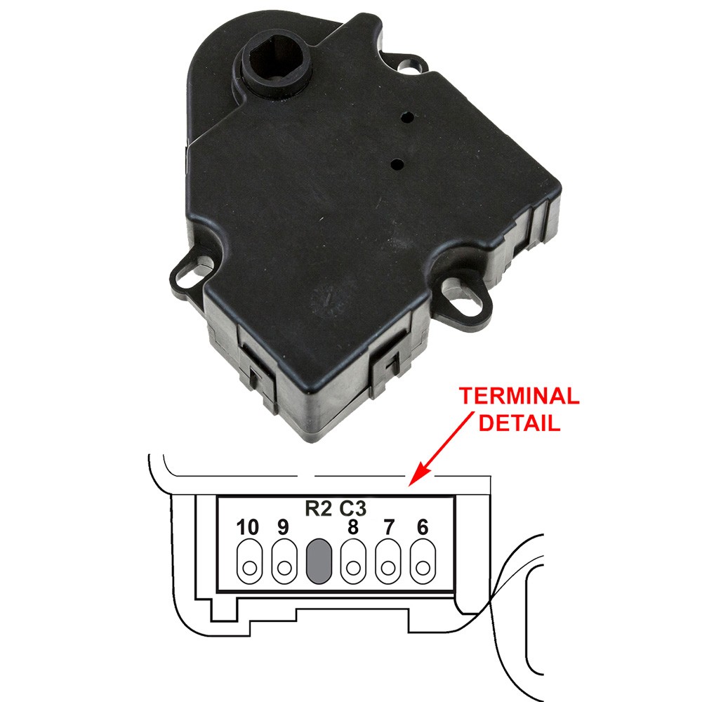 GPD Heater Blend Door Actuator 1712065