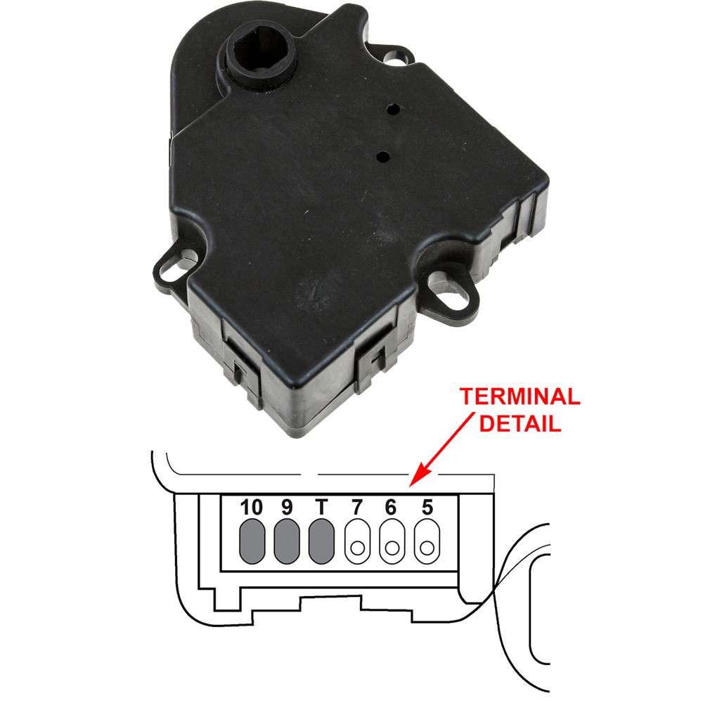 GPD Heater Blend Door Actuator 1712077