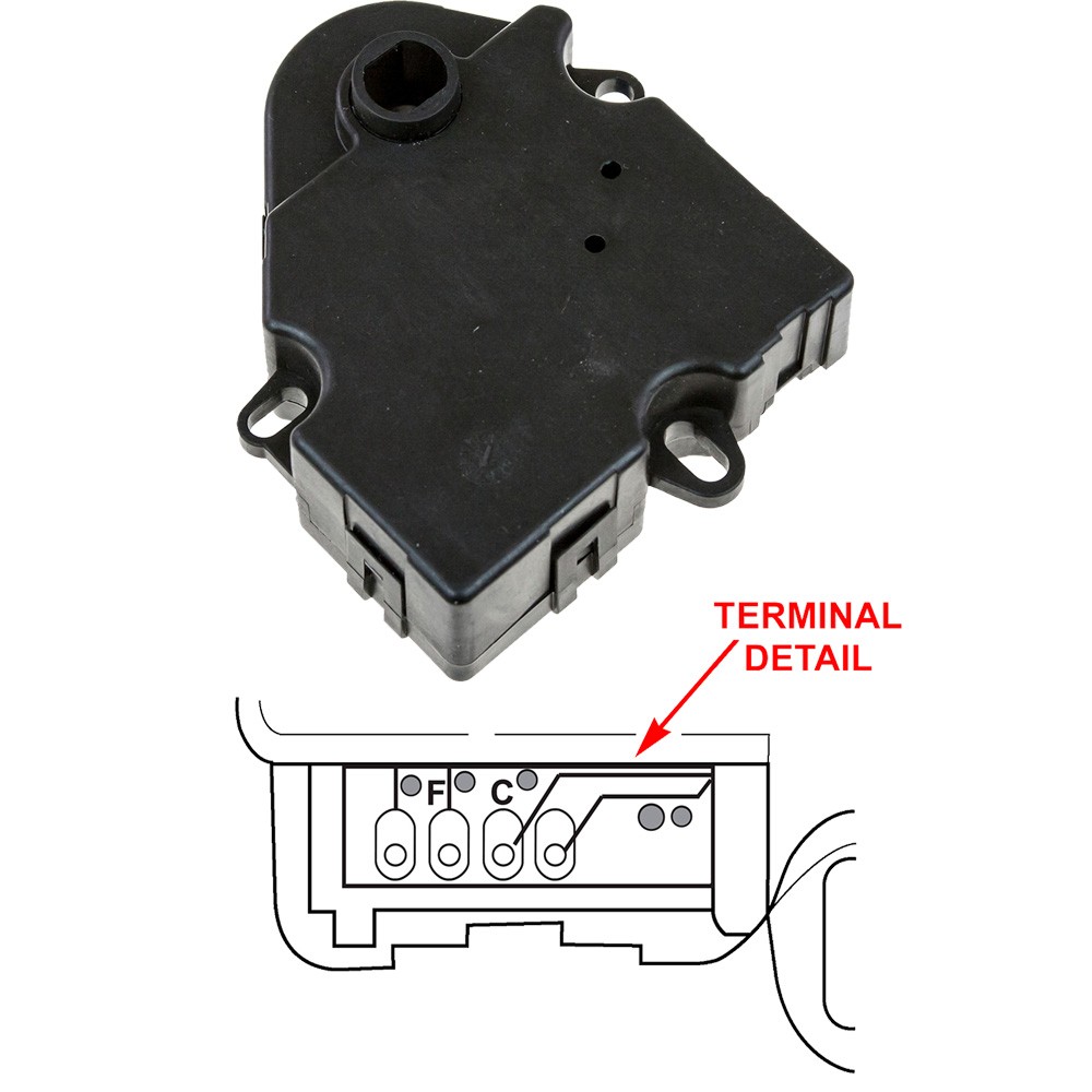 GPD Heater Blend Door Actuator 1712276
