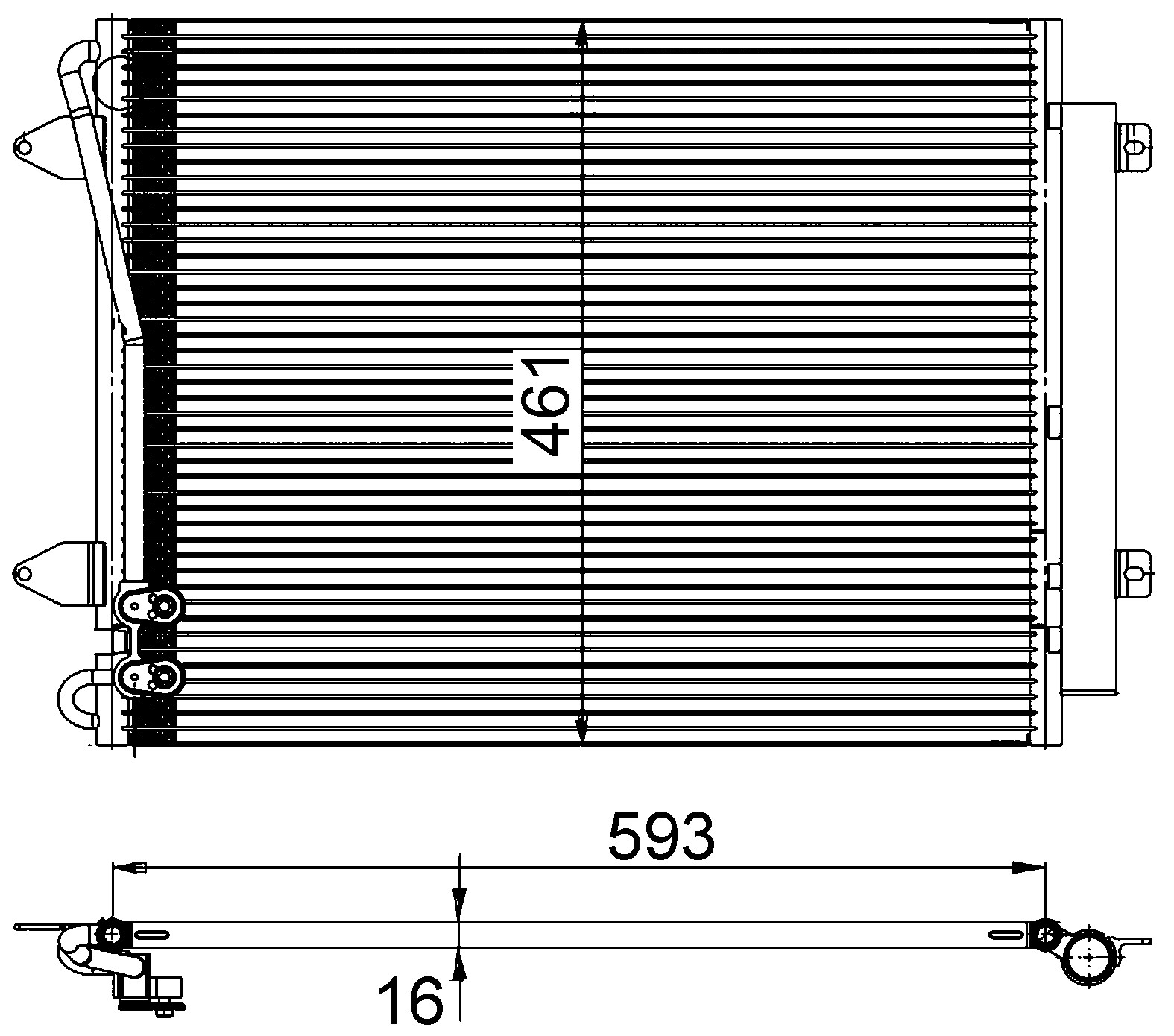 MAHLE / CLEVITE A/C Condenser AC3000S