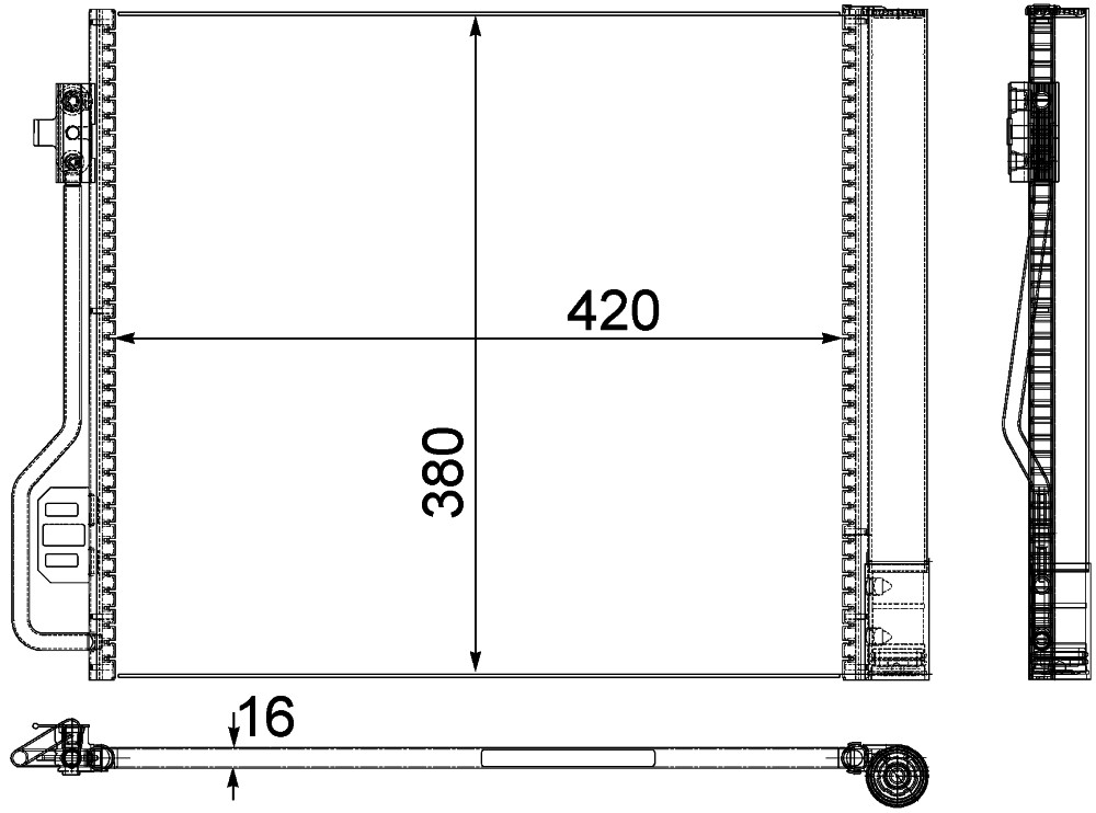 MAHLE / CLEVITE A/C Condenser AC488000P