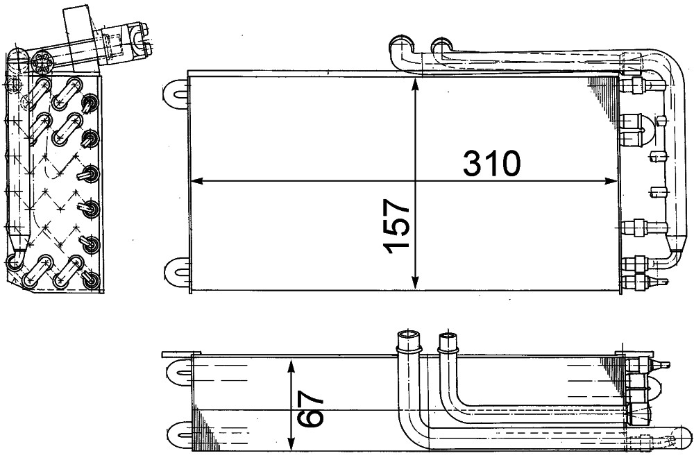 MAHLE / CLEVITE A/C Evaporator Core AE45000P