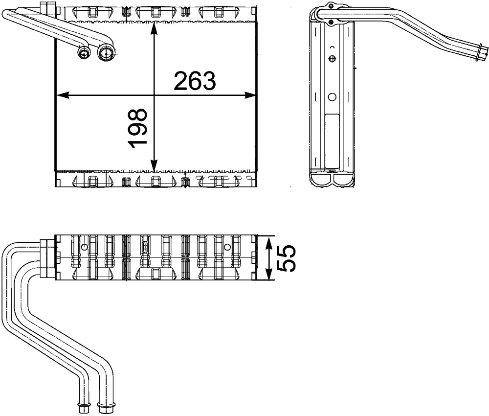 MAHLE / CLEVITE A/C Evaporator Core AE85000P