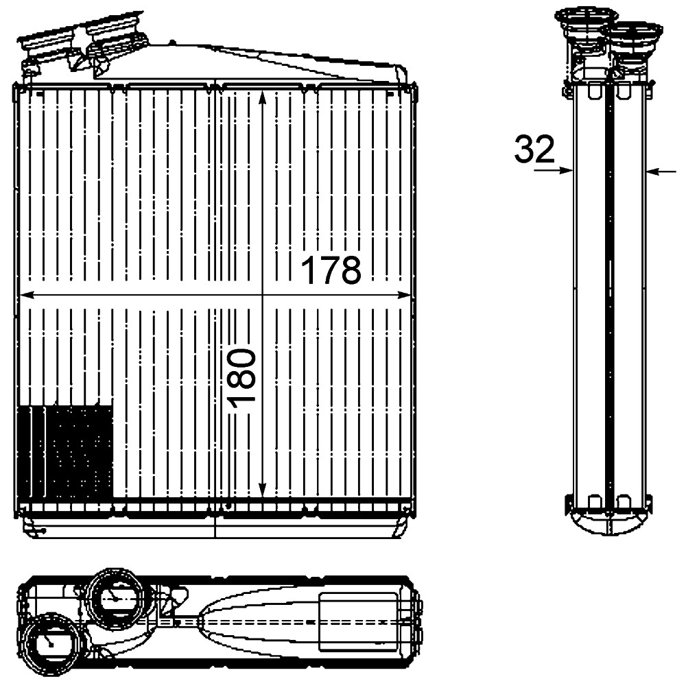 MAHLE / CLEVITE Heater Core AH192000P