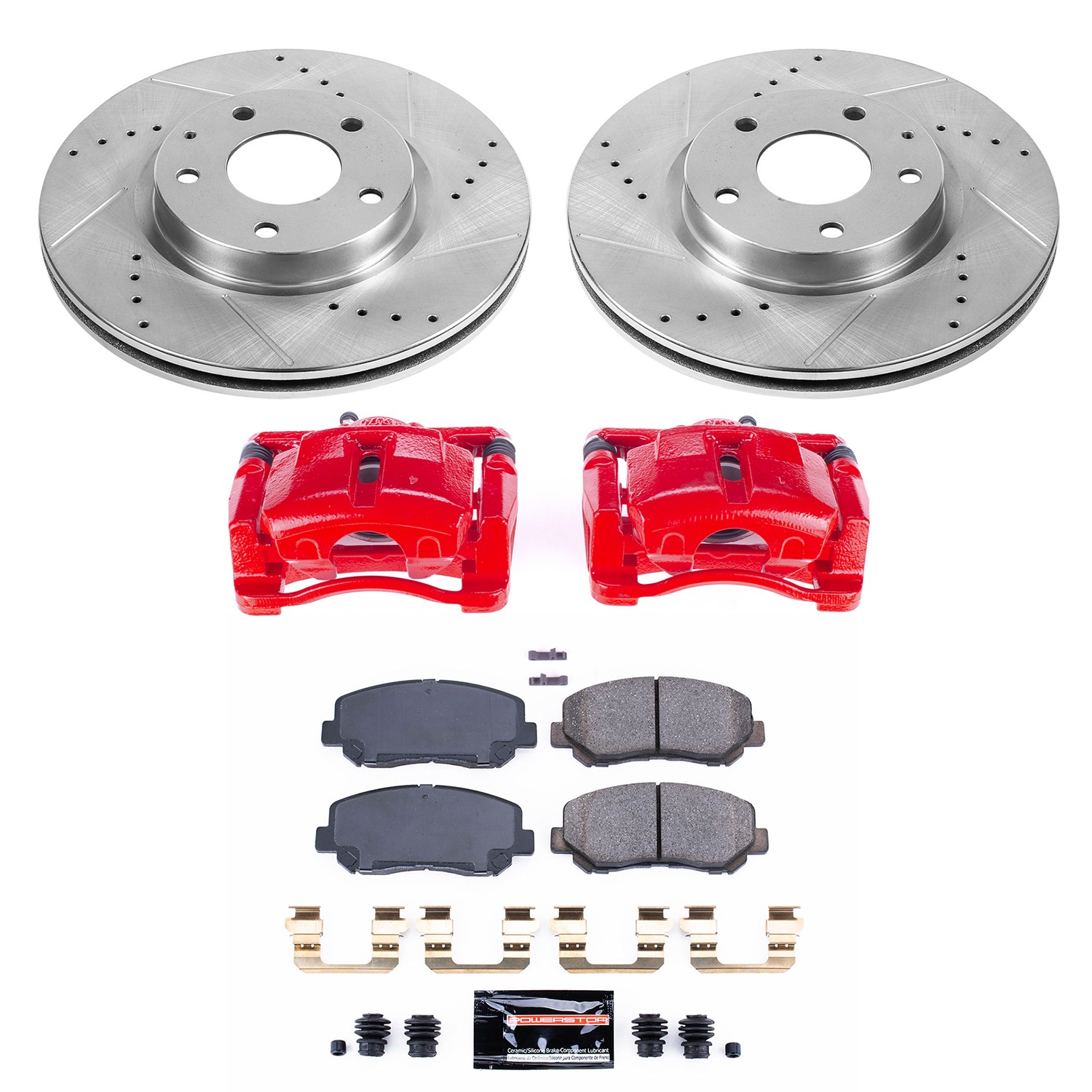 POWER STOP Caliper, Rotor & Brake Pad Kit KC6967
