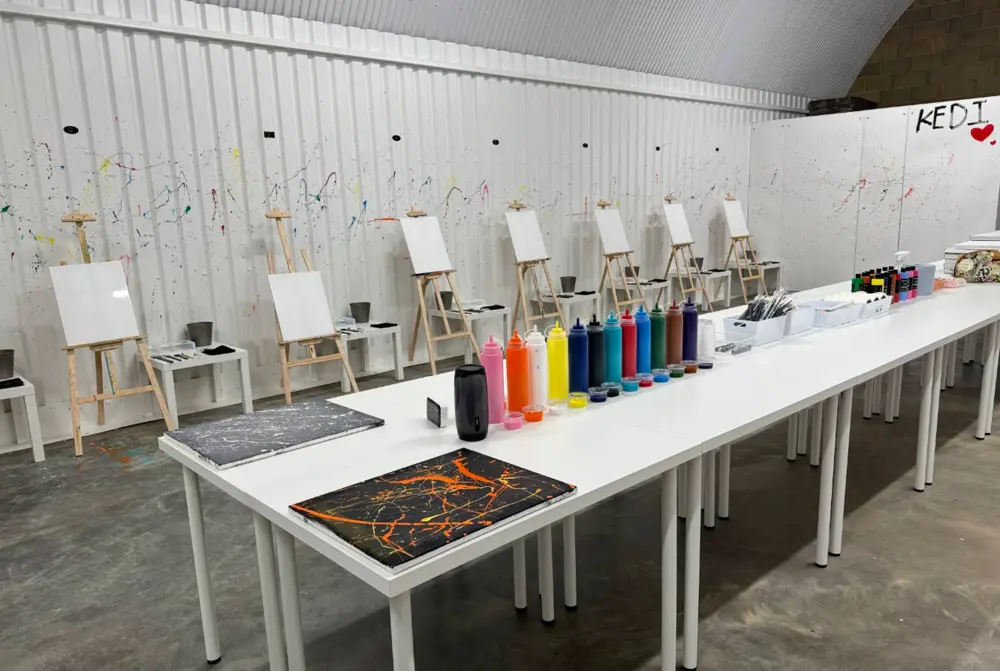 Creative Splatter Art Party, Elephant and Castle, Southwark, London, UK