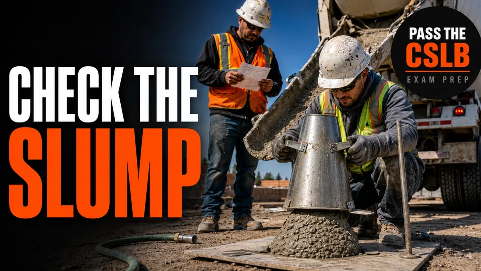 Concrete Slump, Testing, and Placement - Pass The CSLB episode thumbnail