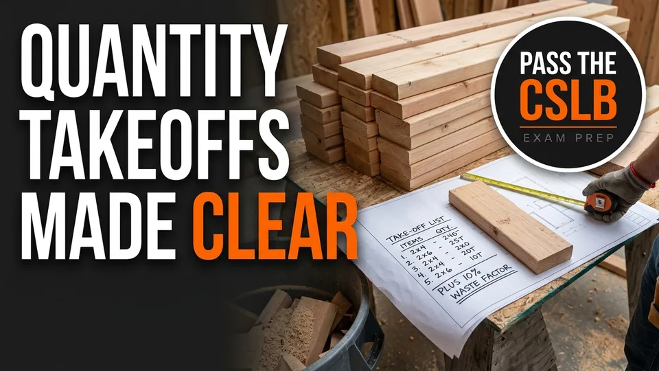 Quantity Takeoffs and Material Waste Factors - Pass The CSLB episode thumbnail