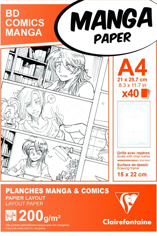 Bloc Planches papier Manga paper 40 feuilles