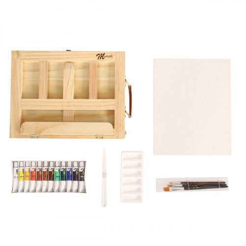 Coffret en bois de 5 pinceaux aquarelle