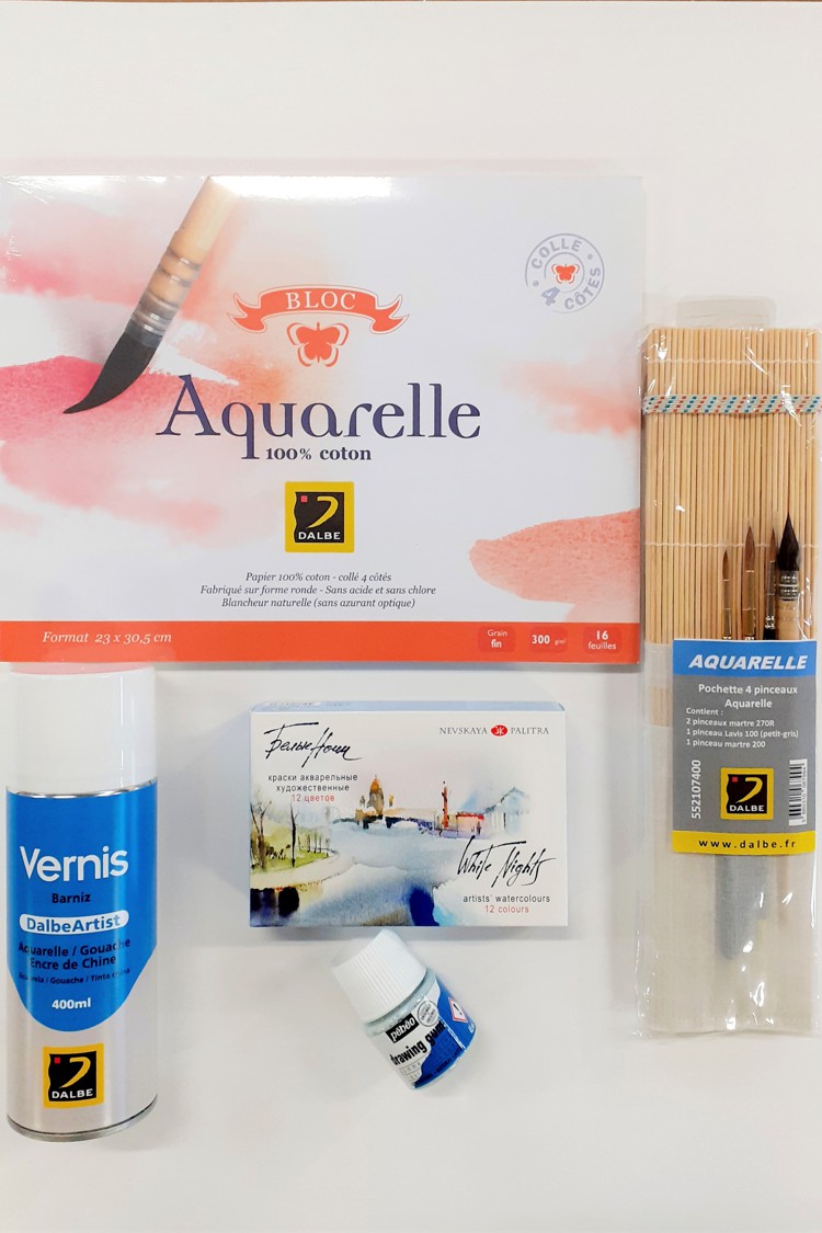 Set 24 crayons aquarellables White Nights - Aquarelle Plus