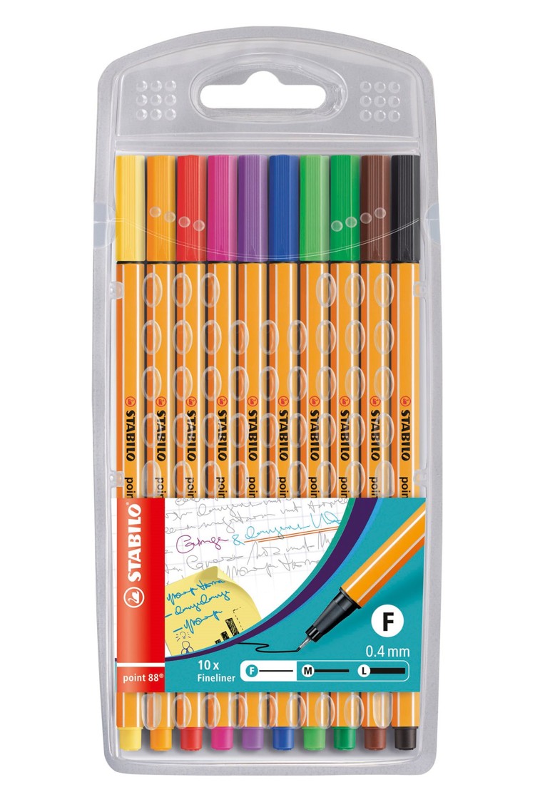 Etui 20 stylos feutres pointe extra fine Stabilo point 88 - Stylos feutre  Stabilo