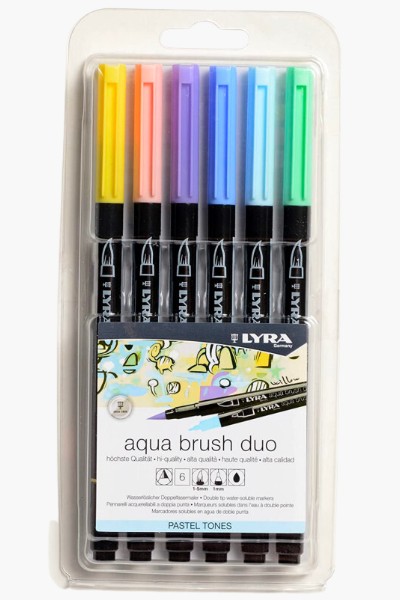 8 stylos marqueurs surligneurs - couleur pastel - S-Note Duo