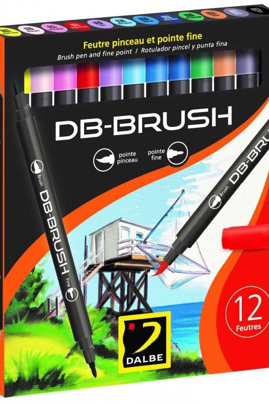 Boîte de 12 feutres DB-Brush Aqua