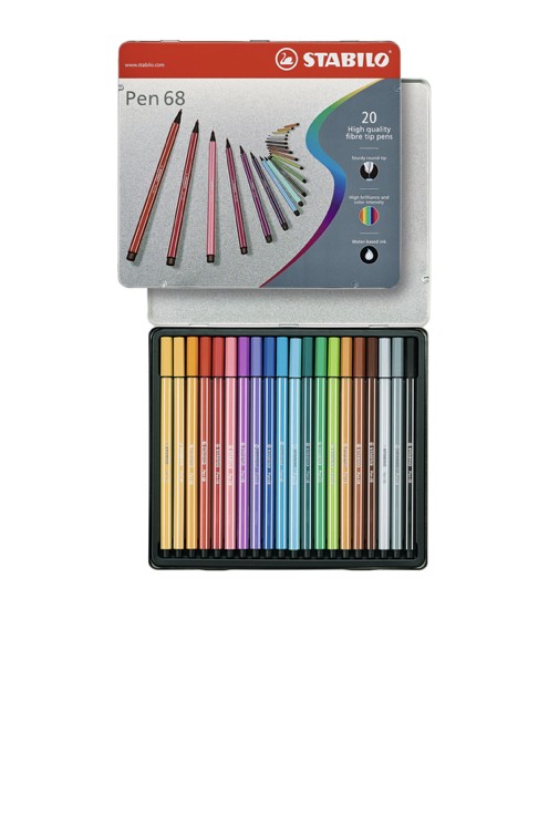 FEUTRES DE COLORIAGE PEN 68 - BOITE METAL 20EX ARTY - 4006381327206