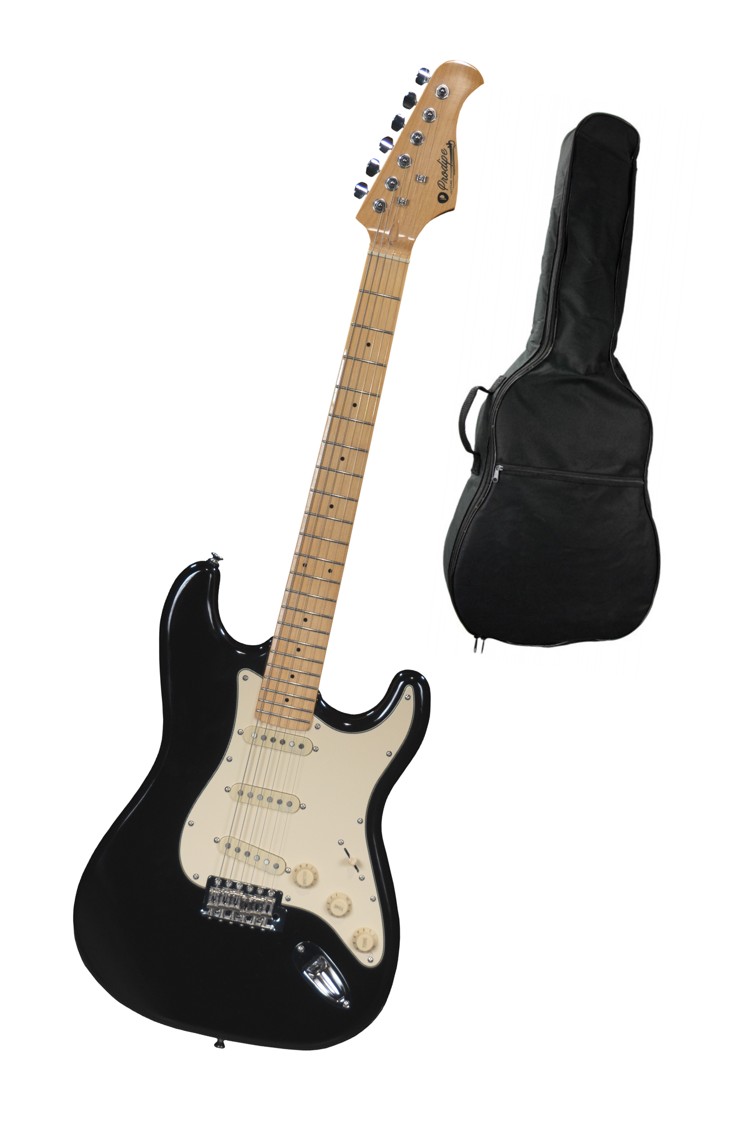 Pack Guitare Electrique EKO S-300 Black Gaucher