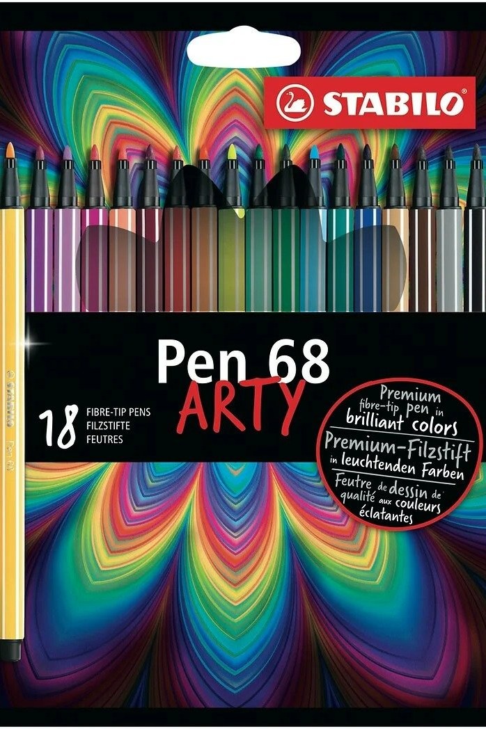 18 feutres Pen 68 - ARTY - Stabilo