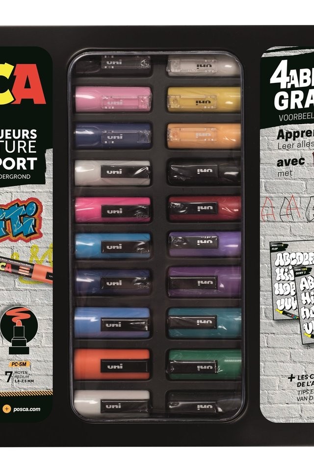 COFFRET 20 POSCA GRAFFITI