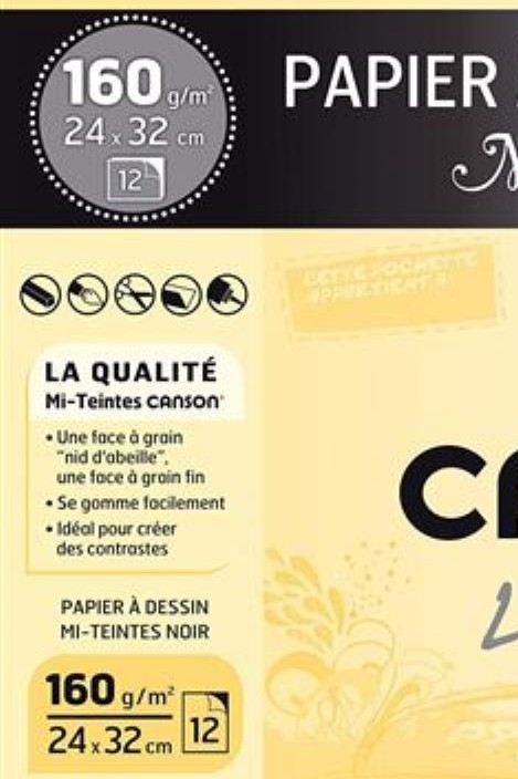 Canson Mi-Teintes - bloc de papier coloré - 20 feuilles 160g/m²