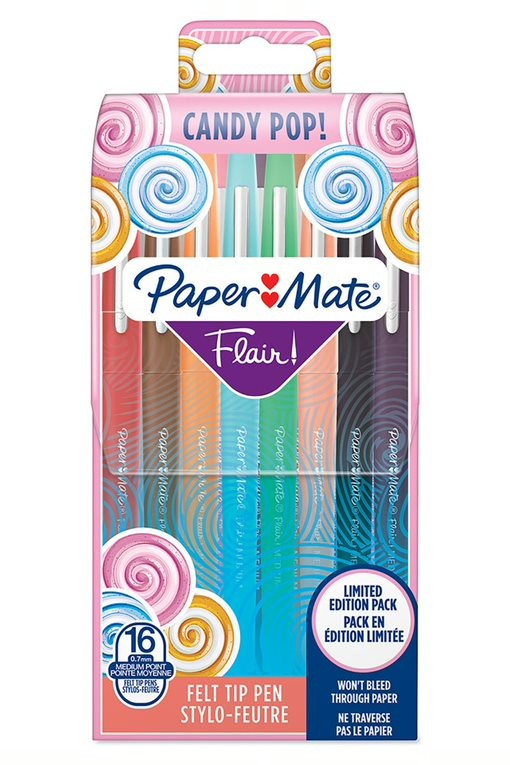 Paper Mate Flair Original - 1 Feutre Noir - pointe moyenne 0.7 mm