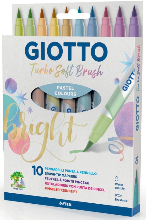 10 feutres turbo soft brush pastel - Giotto