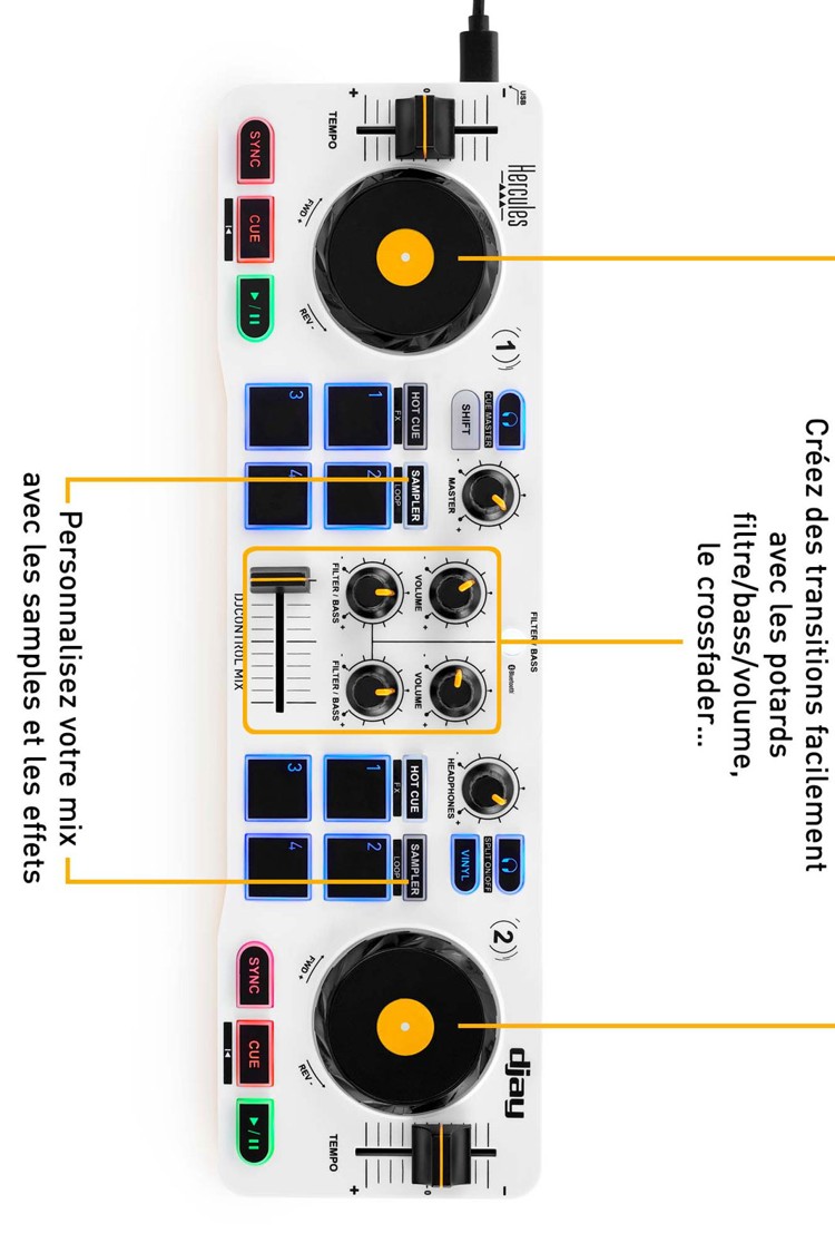 Hercules Platine Dj sans-fil DJControl Control MIX