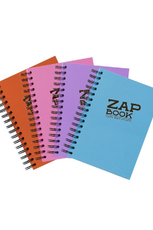 Cahier dessin/croquis spiralé ZAP BOOK 160 feuilles A5