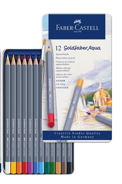 Faber-Castell GOLDFABER Aqua - 12 crayons de couleur aquarellable