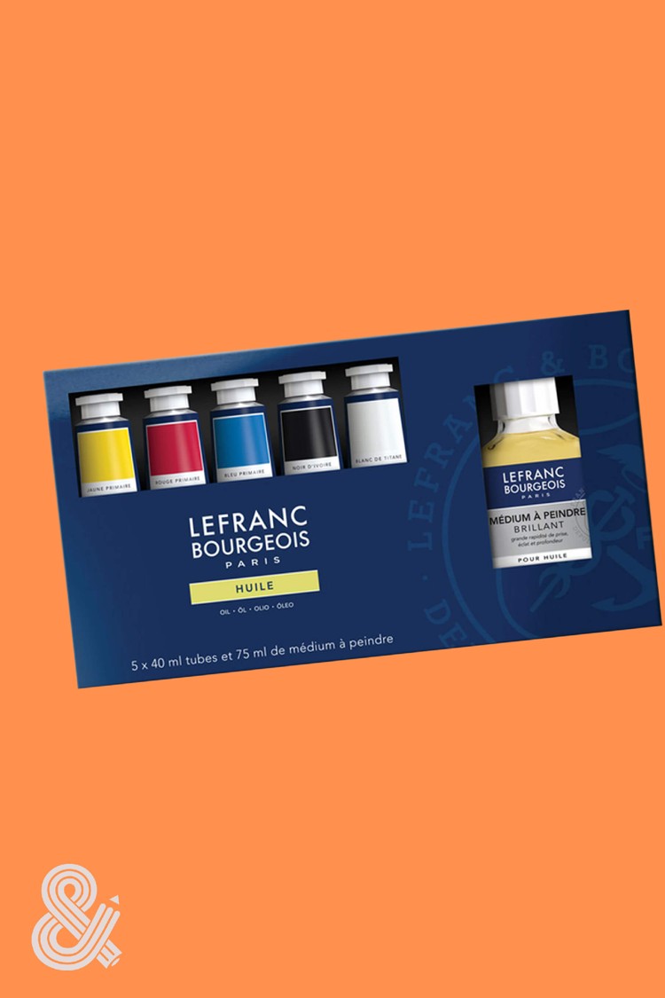 Set de 5 tubes de peinture à l'huile fine avec additifs