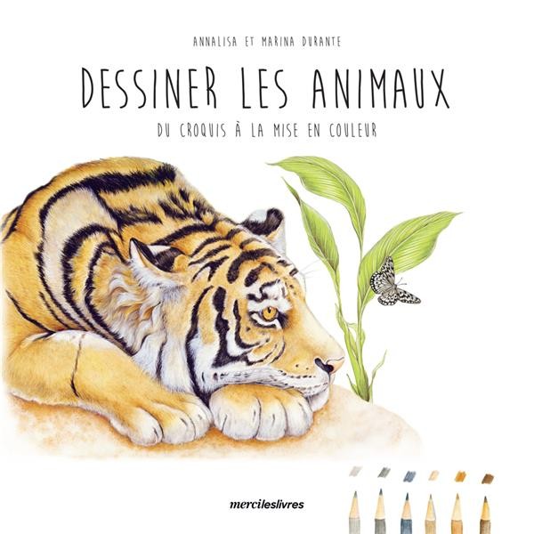 tigre et fleurs dessinés à la main pour livre de coloriage adulte