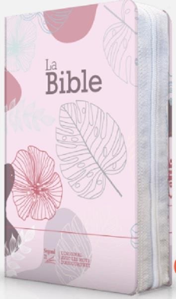 Bible souple similicuir Rose Dentelle