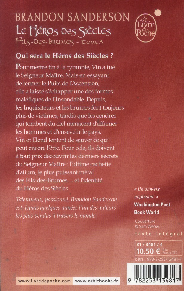 Fils des Brumes : le héros des siècles de Brandon Sanderson