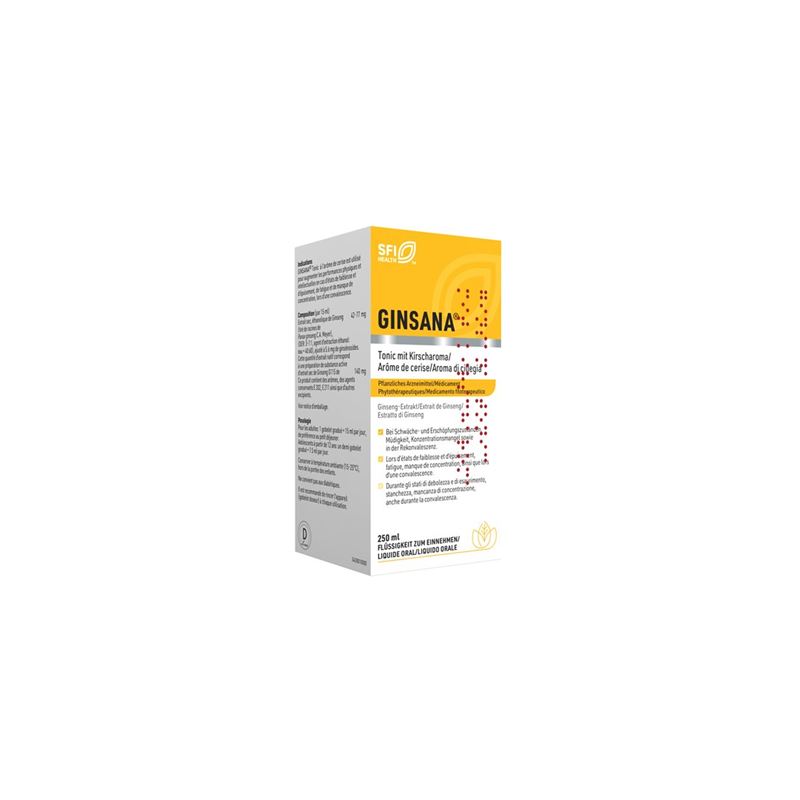 Ginsana tonico con aroma di ciliegia