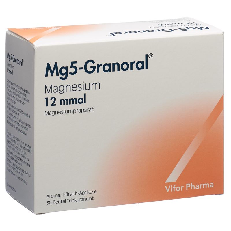 Mg 5-Granoral 12mmol arôme pêche-abricot