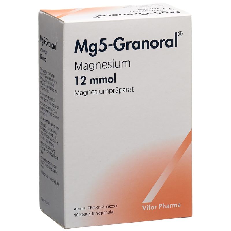 Mg 5-Granoral 12mmol arôme pêche-abricot
