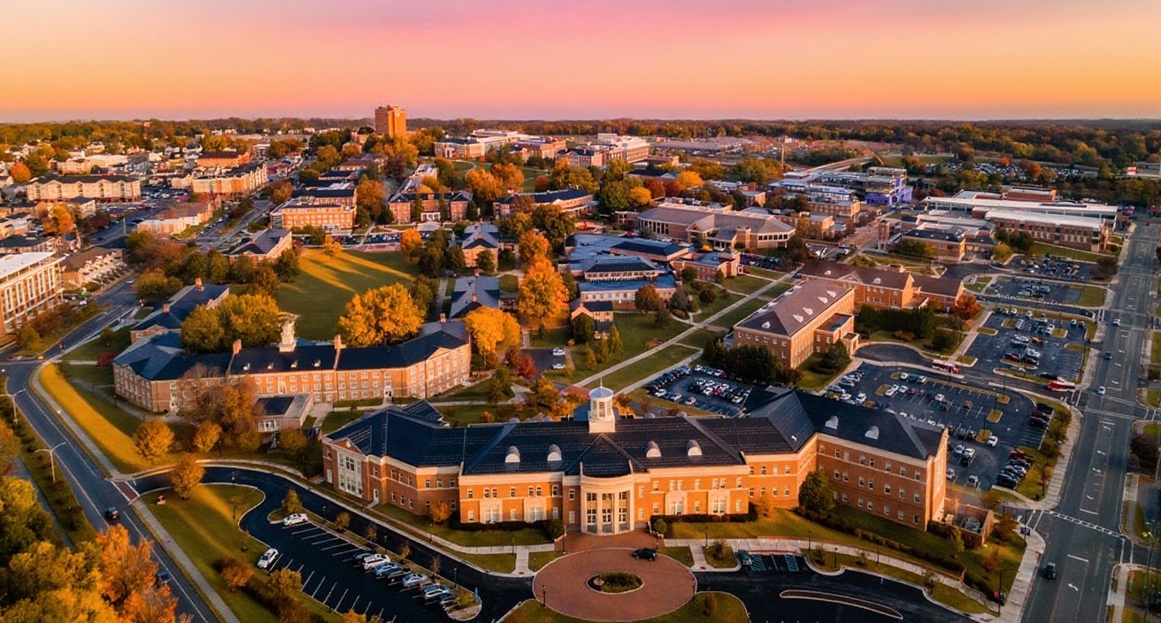 Radford University campus banner