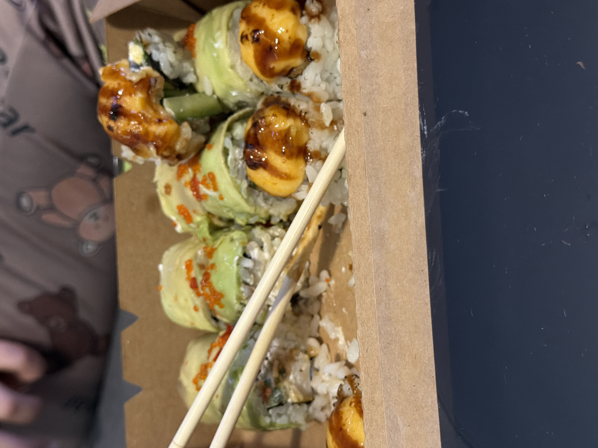Takeout Sushi Meal Documented in Varna, Bulgaria