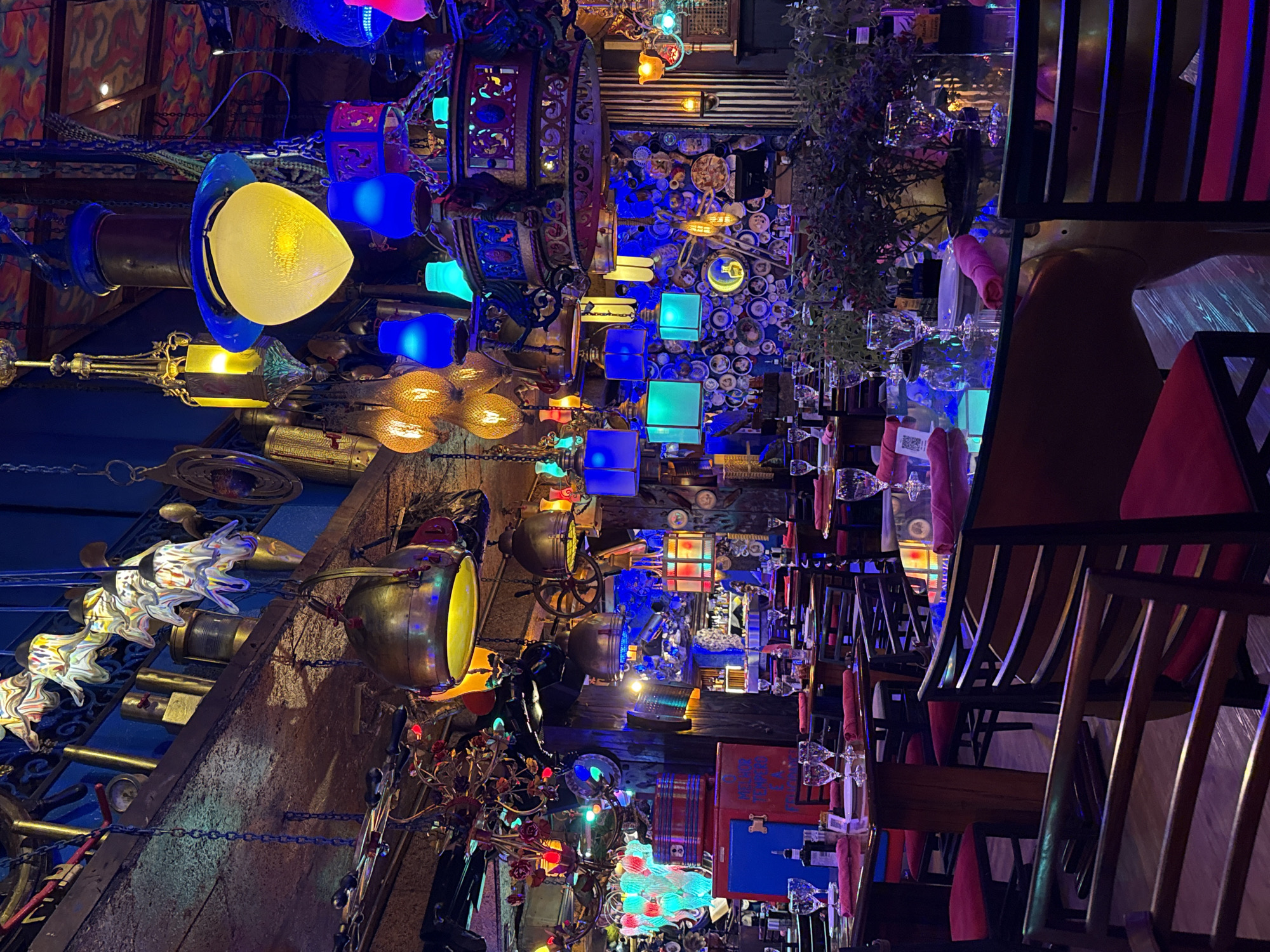 Witness documents eclectic Aprazível Restaurant decor in Rio's Santa Teresa